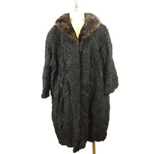 Arthur’s Pontiac Black Curly Lamb Wool Coat